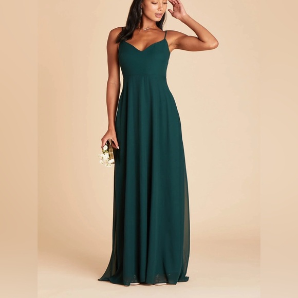 Birdy Grey Devin Convertible Dress‎ Chiffon Emerald Size Medium NWT - Picture 2 of 10